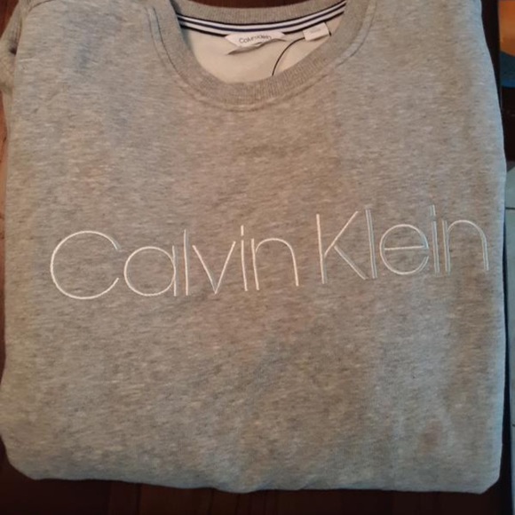 Calvin Klein Sweatshirt Men’s gray Embroidered Logo - Picture 2 of 12
